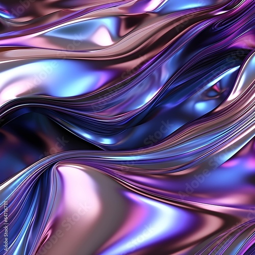 3d Art holographic abstract futuristic design.