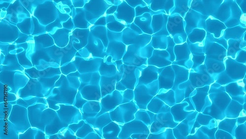 Water surface in a swimming pool, with reflections of sunlight and caustics