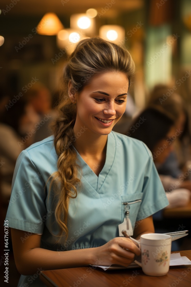 Nurse educating a patient on self-care techniques with empathy, Generative AI Nurse educating a patient on self-care techniques with empathy, Generative AI