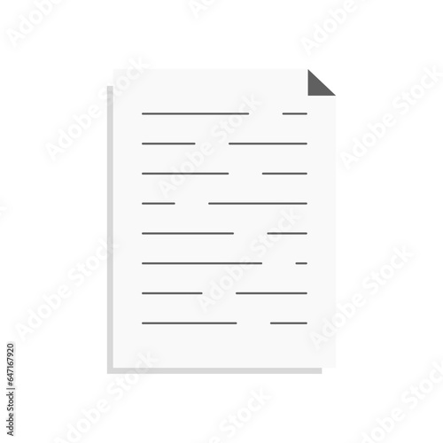 Document White Paper Notes Icon Isolated Vector Illustration
