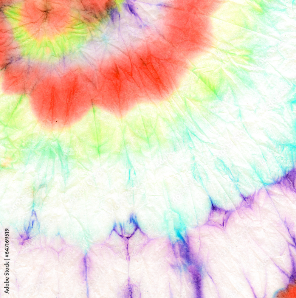 Neon Psychedelic Kaleidoscope. Die Color Fabric. Neon Psychedelic Kaleidoscope. Die Color Fabric.