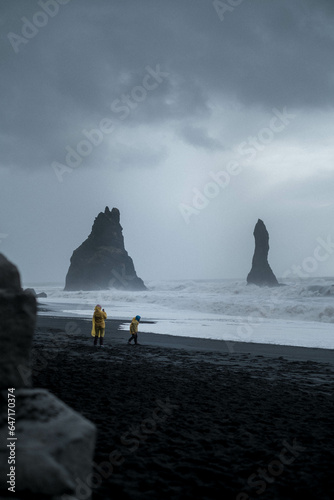 Reynisfjara Black Sand Beach in Vik, Iceland