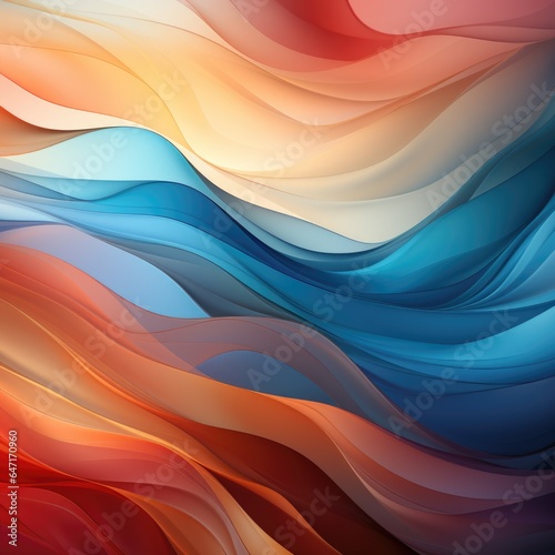 Abstract digital graphic background, square colorful soft wavy pattern