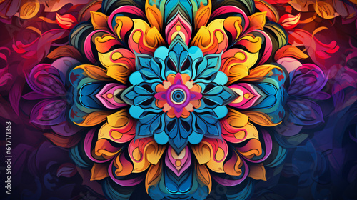 Colourful mandala design background
