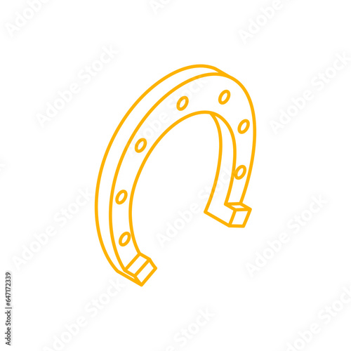 Golden horseshoe is a symbol of happiness.