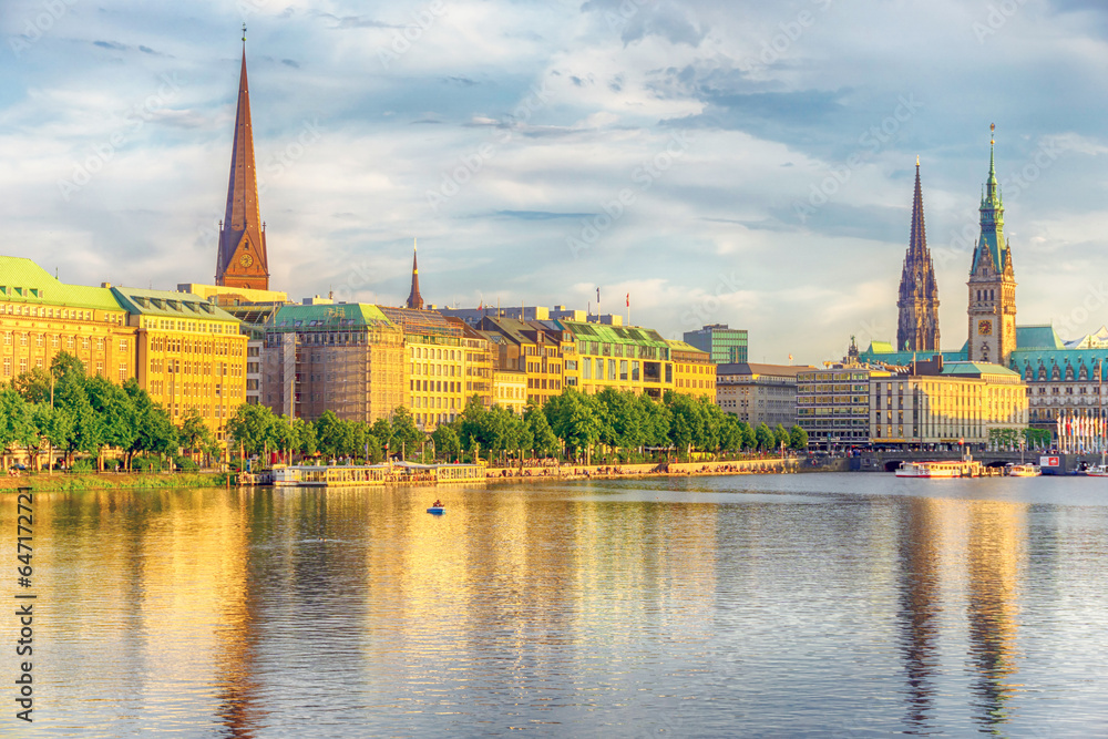 Panoramic view of Hamburg, Germany