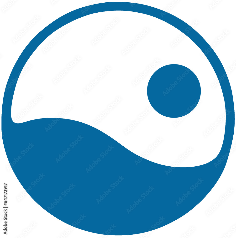 sea and sun in circle sea and sun in circle