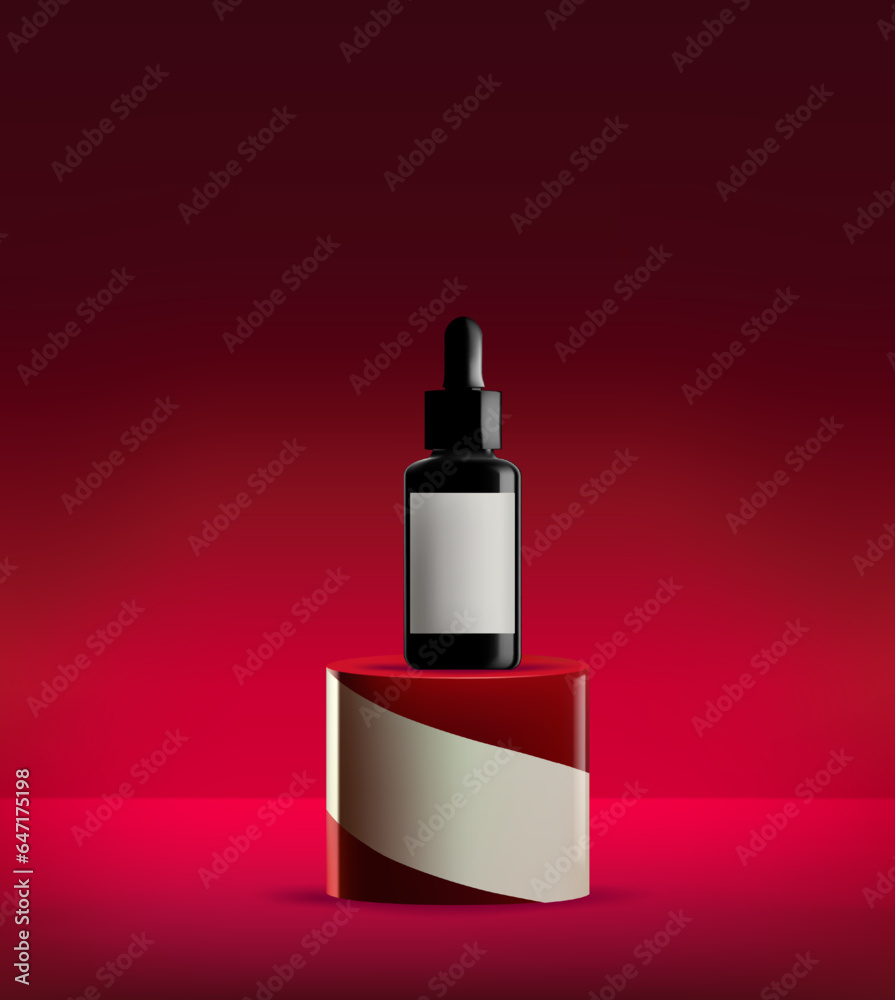 Abstract 3D Vector minimal scene for mockup product display. Product background for sale event concept. Circus stage on red display studio background. Vector EPS10 Abstract 3D Vector minimal scene for mockup product display. Product background for sale event concept. Circus stage on red display studio background. Vector EPS10