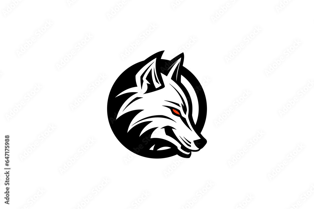 Cool and Scary Wolf Head Gaming Logo for Streamers