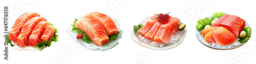 Sashimi clipart collection, vector, icons isolated on transparent background