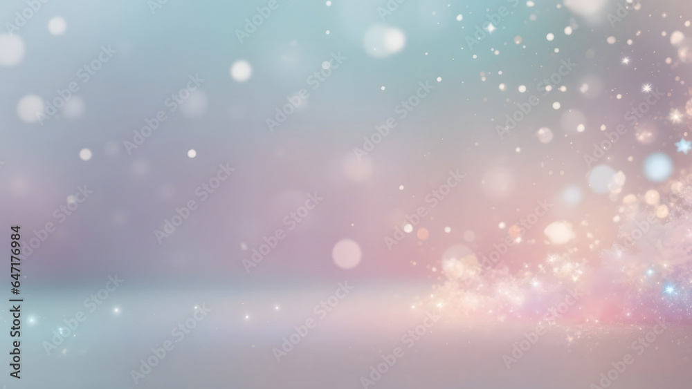 Obraz premium A dreamy copy space background, with a soft, pastel palette and a hint of sparkle.