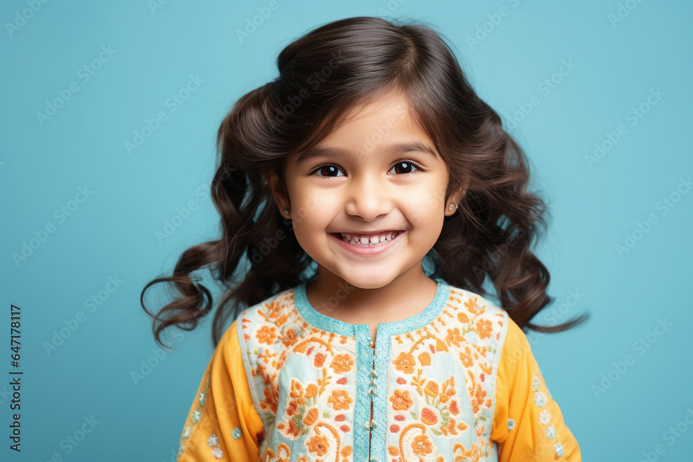 Cute indian little girl child smiling face Cute indian little girl child smiling face
