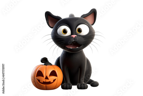 Cute halloween black cat © Digitalphoto 4U