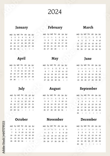 Calendar 2024