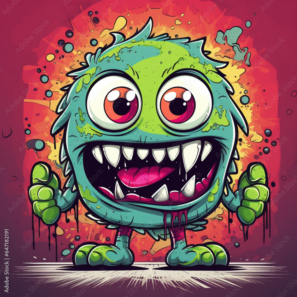 Obraz premium cartoon monster design vector colors