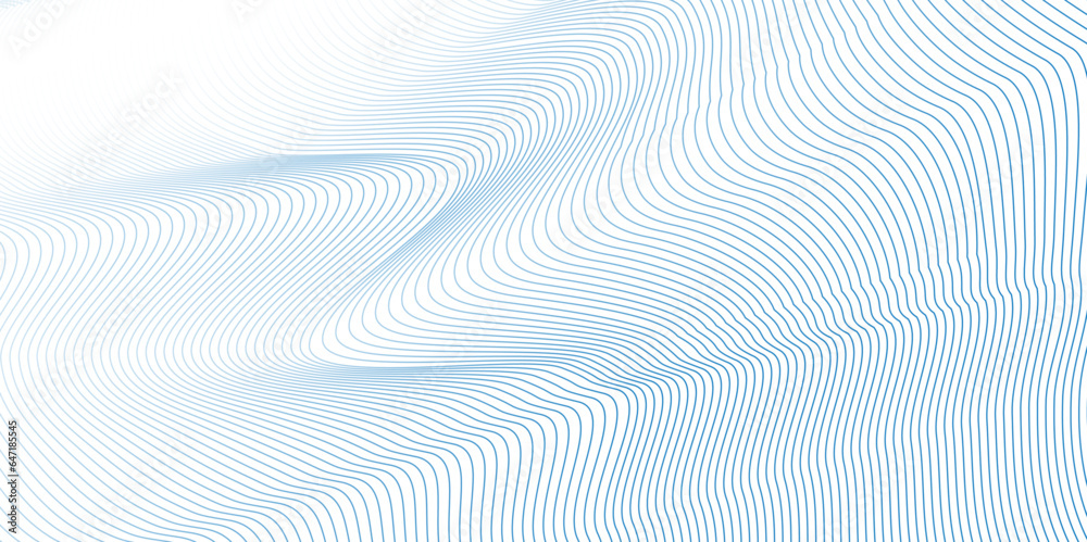 Abstract blue wave background Seamless blue wave technology, Vector ...