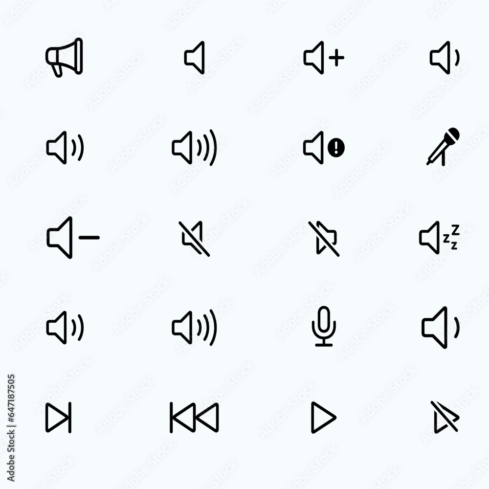 Volume Icons Set - Music icons Volume Icons Set - Music icons
