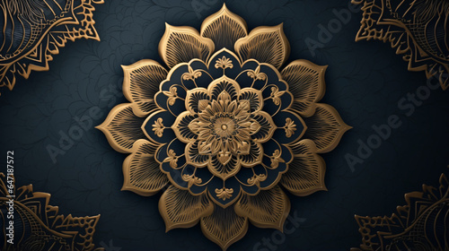 Elegant background with a decorative gold mandala