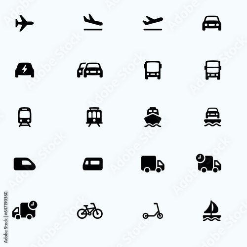  Travel Icons Set Filled