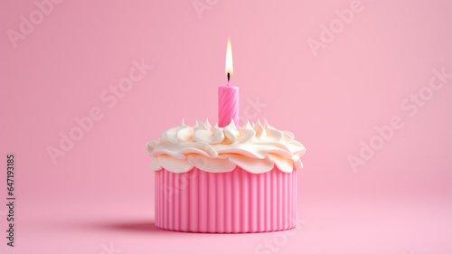Birthday Cake in Minimalistic Style