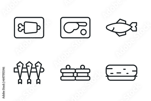 Set of spanish food icons.
