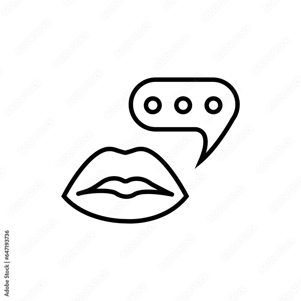 Talk Icon. Speak or Chat Illustration As A Simple Vector Sign, Trendy Symbol for Design, Websites, Presentation or Mobile Application. Talk Icon. Speak or Chat Illustration As A Simple Vector Sign, Trendy Symbol for Design, Websites, Presentation or Mobile Application.