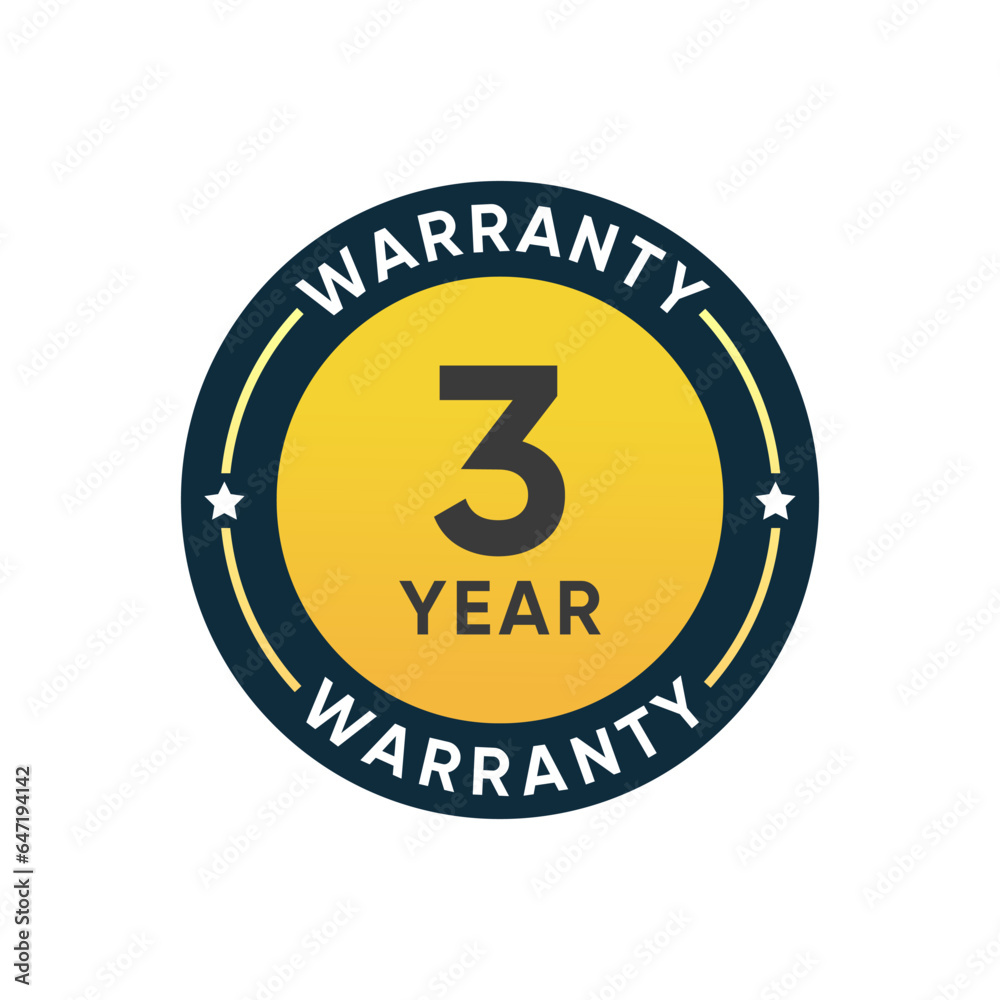 3 Year warranty Badge Sign illustration Vector design 3 Year warranty Badge Sign illustration Vector design