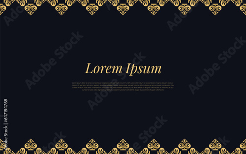 Gold and Black Ace of Spades Pattern on Geometric Mosaic Abstract Background Luxury Ornament Style.