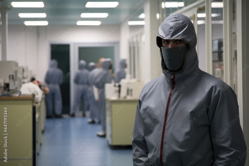 Guard In Background Laboratories . Сoncept Research Difficulties In Guard In Background Laboratories, Protective Clothing Requirements, Working Hours In Guard In Background Laboratories