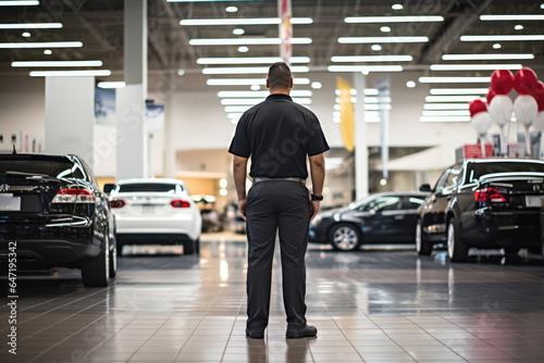 Guard In Background Automotive Dealerships . Сoncept Automotive Dealership Security Solutions, Automated Guard Systems For Car Dealerships, Benefits Of Having Guard On Site