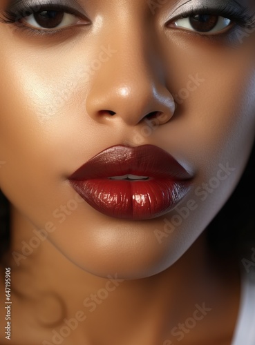Amazing Shot of the Lips of a Beautiful Female Model.