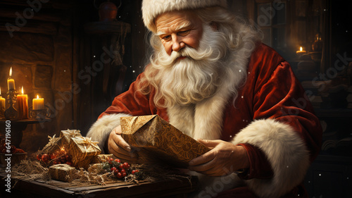 Christmas, Santa Claus is preparing to bring gifts into our homes. it will come? © EcoPim-studio