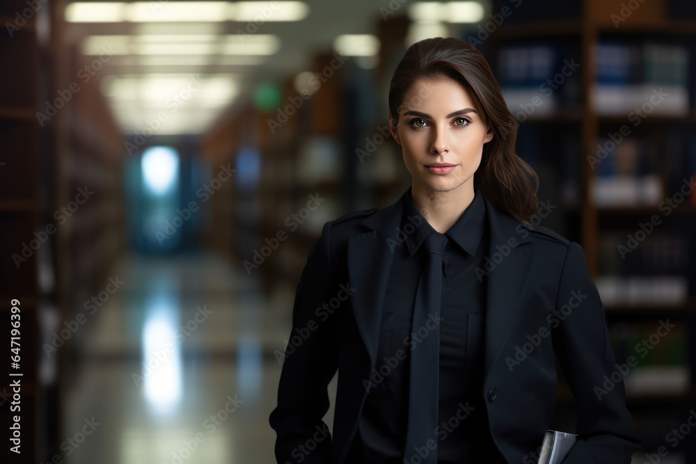 Woman Guard On Defocused Background Libraries . Сoncept Womens Empowerment, Library Security, Blurred Backgrounds, Library Services Woman Guard On Defocused Background Libraries . Сoncept Womens Empowerment, Library Security, Blurred Backgrounds, Library Services