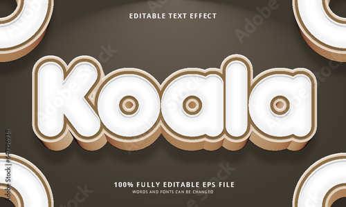 Koala text style editable text effect