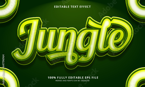 Jungle text style editable text effect
