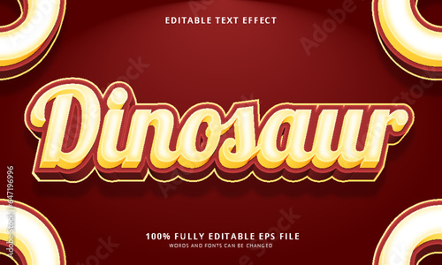 Dinosaur text style editable text effect