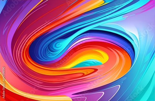 Abstract Colorful Fluid, Highly-textured, High-quality Details Background