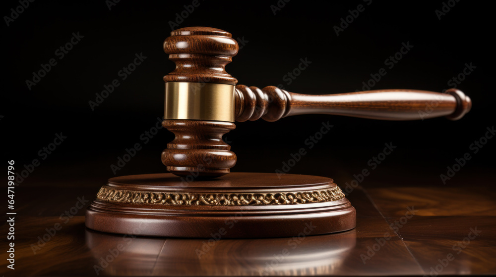 A Wooden Gavel for Judge, Lawyer, Auction Court A Wooden Gavel for Judge, Lawyer, Auction Court
