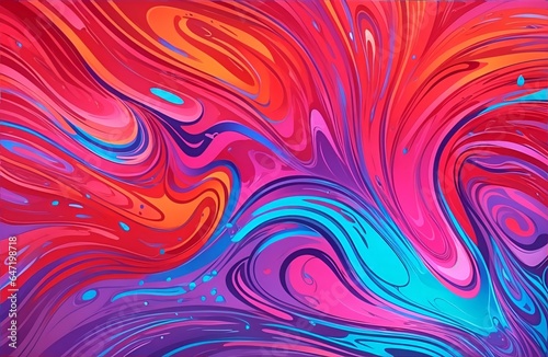Abstract Colorful Fluid, Highly-textured, High-quality Details Background