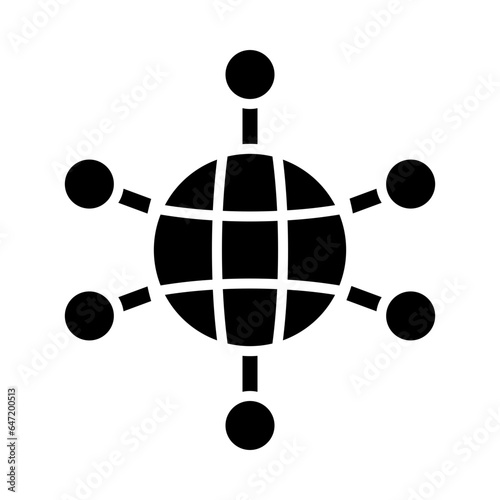 Company Network Glyph Icon Design