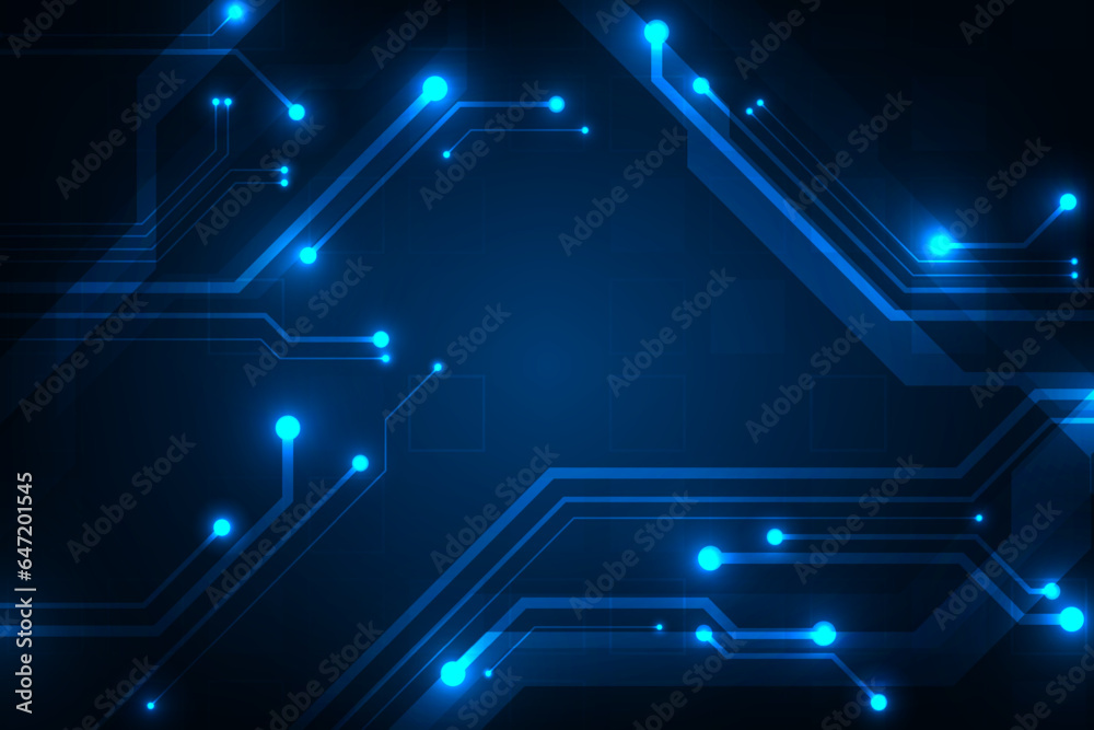 Naklejka premium Vector abstract hi-tech digital line circuit technology communication concept.