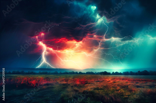 Electrifying Skies: Lightning and Rain Dance