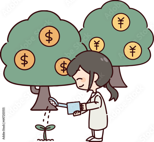 お金を育てるイメージイラスト