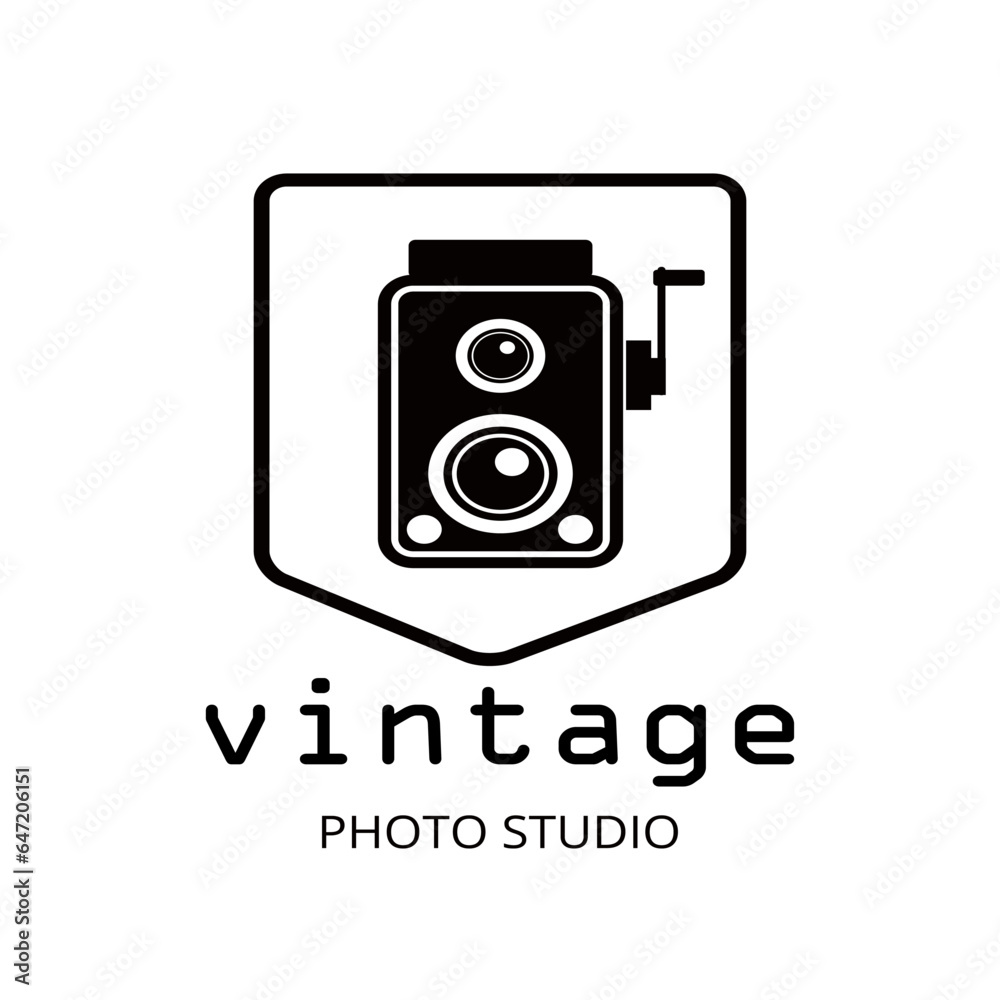 Camera illustration related to photo studio logo, Camera illustration related to photo studio logo,