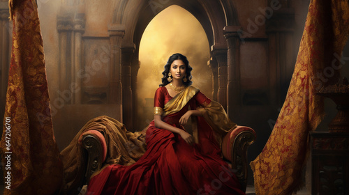 Indian Woman In a Modern Yet Traditional Outfit Indian Women Model Indian Girl in Saree