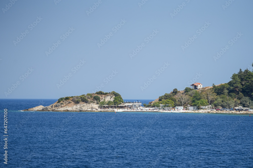 landscape on an island in Greece. photo during the day.