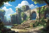 Fantasy Visual Novel Ancient Ruin Landscape