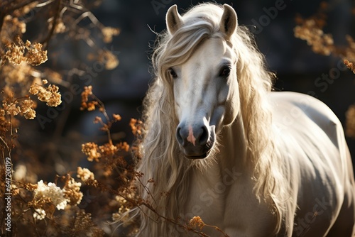 portrait of a white horse