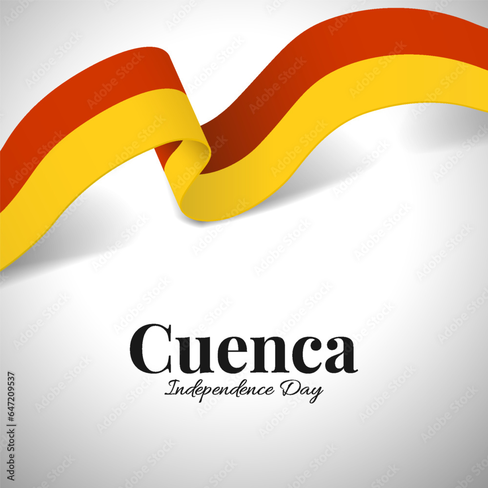 Vector Illustration of Cuenca Independence Day. Ribbon
Vector Illustration of Cuenca Independence Day. Ribbon