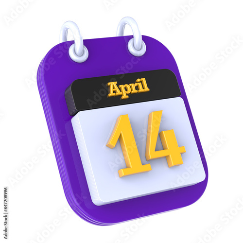 Calendar icon 3d render